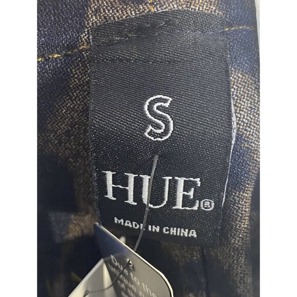 HUE Womens Indigo Floral Reversible High Waist Denim Skimmer Size‎ Small New - Picture 8 of 11